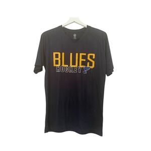 NHL St Louis Blues Hockey Dri-Fit Short Sleeve Shirt Athletic Wear Size Medium